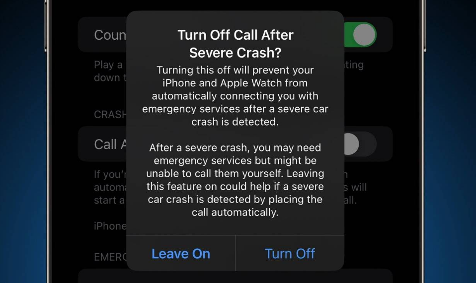 浠水苹果14维修分享 iPhone 14 和 Apple Watch 上关闭崩溃检测 